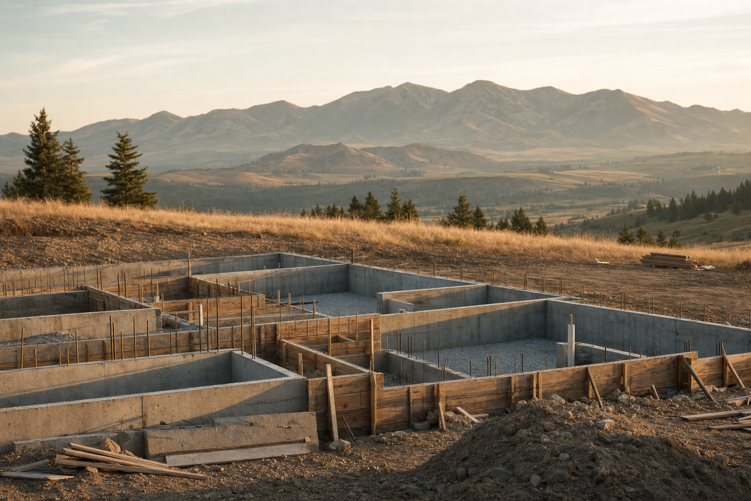 Development site plans and blueprints.
